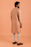 Men Coral Plain Kurta