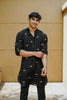 Black Dragonfly Embroidery Worked Wedding Kurta