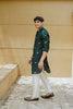 Dragonfly green Embroidery Worked  Wedding Kurta
